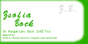 zsofia bock business card